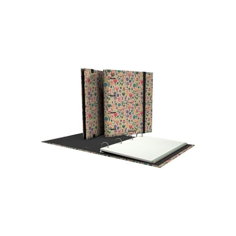 Grafoplás Carpeta Anillas Mixtas 4x35 Carpebook A4 C/Recambio 100h 5x5 90gr Kraft Y Cartón Reciclado Uninature Holanda
