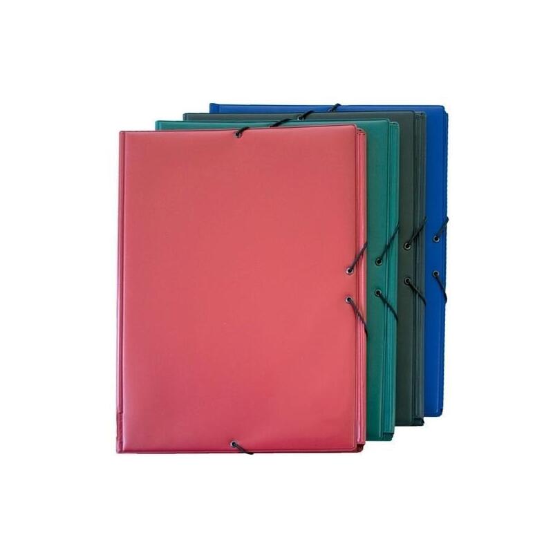 Grafoplás Carpeta Escolar Con Gomas 3 Solapas 1/4 Forradas Pvc Granate