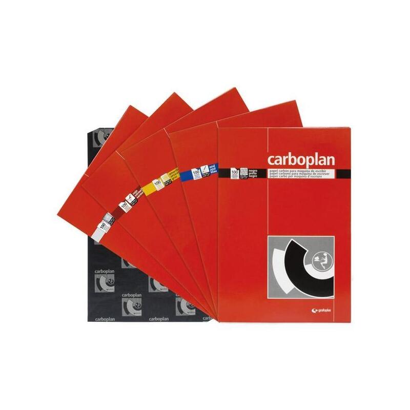 Grafoplas Papel Carbon Pack 10h Carboplan Negro
