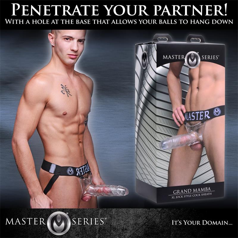 Grand Mamba Xl Suspensorio Con Dildo Hueco Transparente