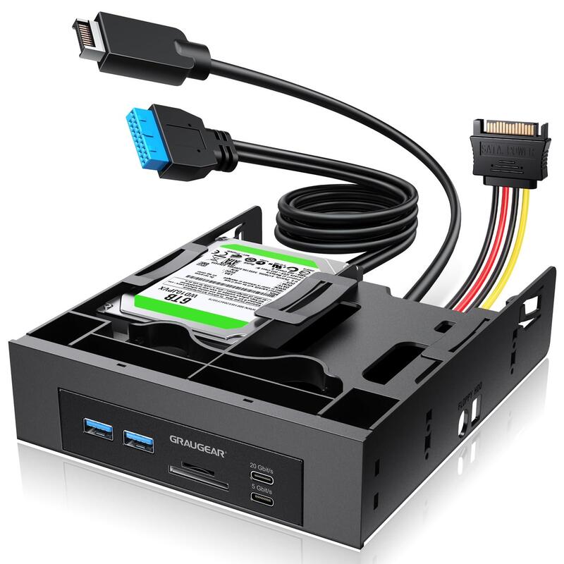 Graugear Usb-Hub+Kartenleser Frontpanel M. 2,5" Ssd Marco
