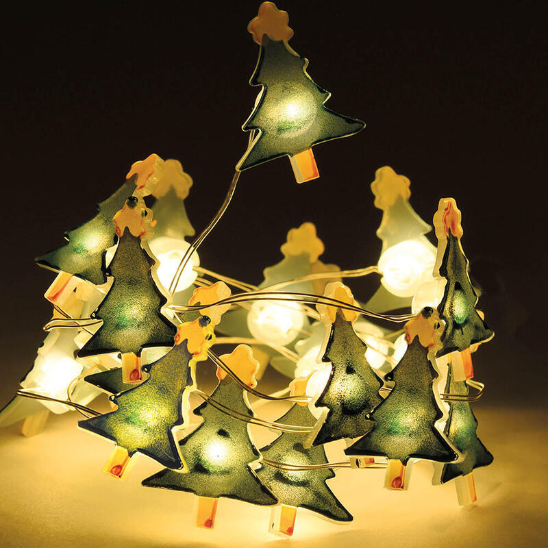 Guirnalda A Pilas Fija 20 Leds Decorativos Motivos Navideños 1,05m Colores/Modelos Surtidos