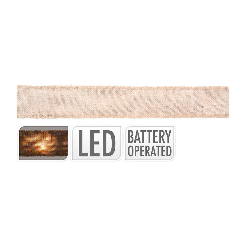 Guirnalda Lazo Con 20 Leds Con Pilas 2m X 5cm 2xaa