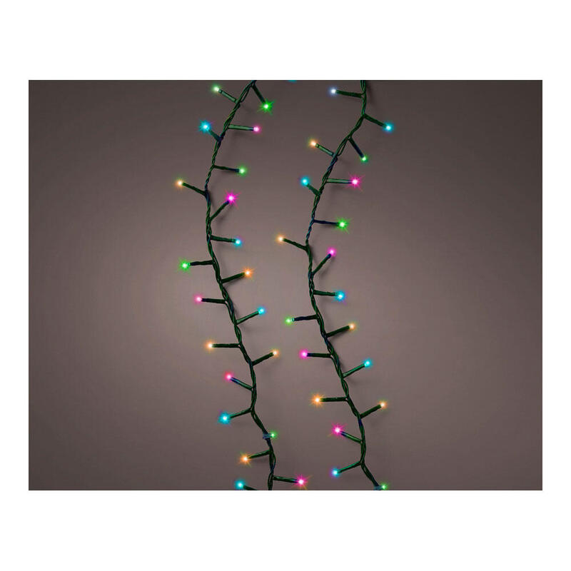 Guirnalda Led Compact Parpadeante Multicolor Pastel 750 Leds Cable Verde 21m