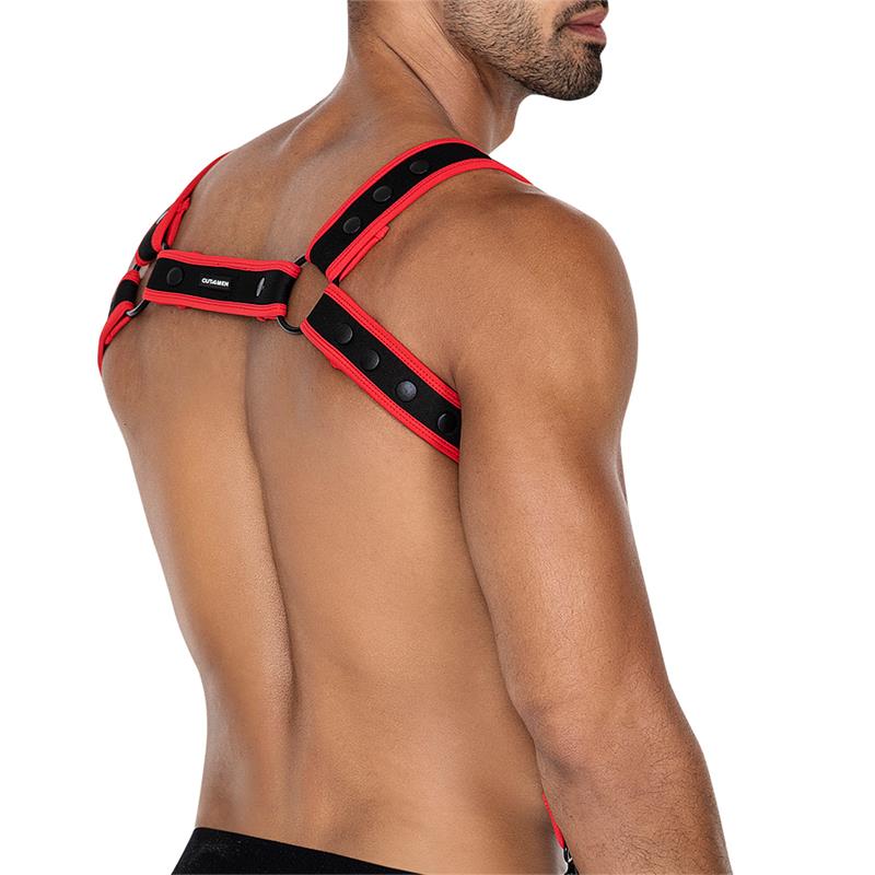 Arnés H4rness05 De Pecho Neon Rojo Talla Única
