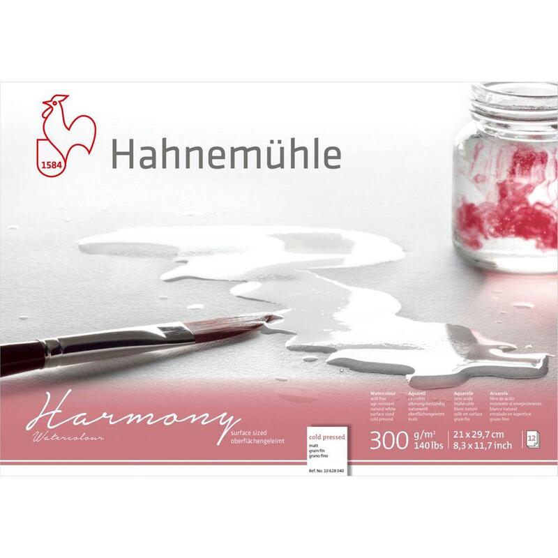 Hahnemühle Harmony Watercolour Cold Pressed 12 Sheets 300 G A4