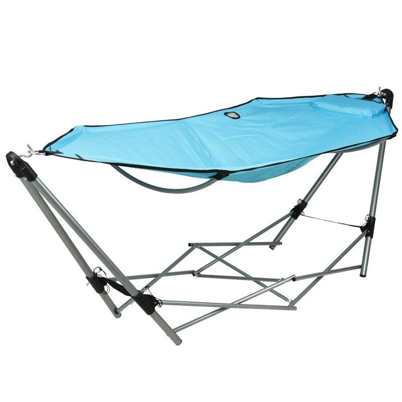 Hamaca Plegable Con Soporte 240 X 80 X 75 Cm