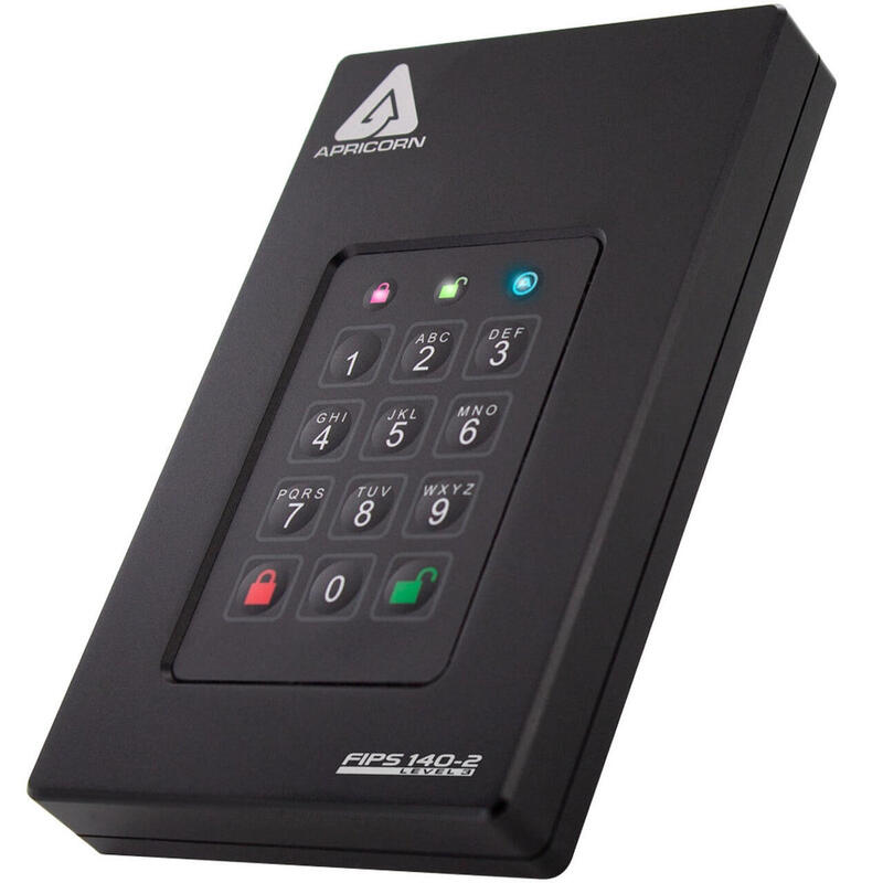 Hdd Ext. 2,5 2tb Apricorn Aegis Fortress L3 Fips 140-2 Level 3,Usb3.0 Type A + C