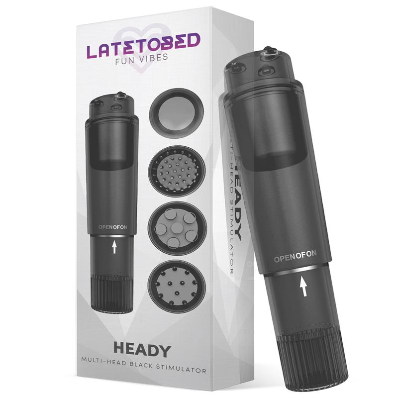 Estimulador Heady Con 4 Cabezales Negro