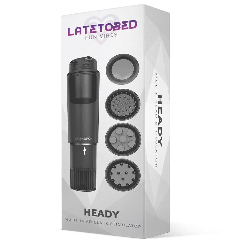 Estimulador Heady Con 4 Cabezales Negro