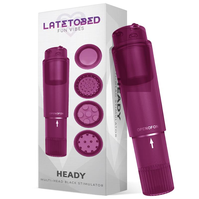 Estimulador Heady Con 4 Cabezales Púrpura