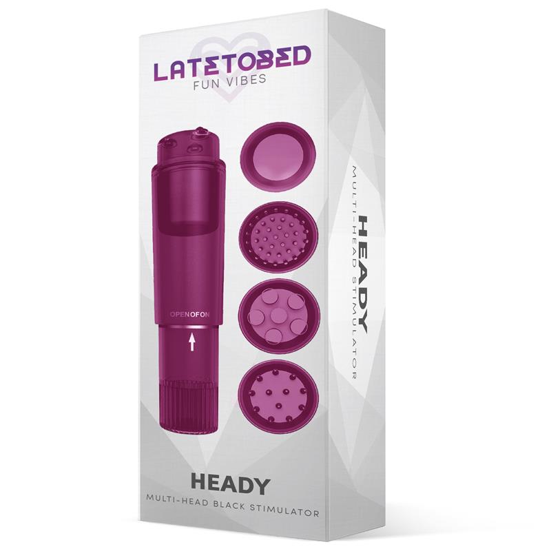 Estimulador Heady Con 4 Cabezales Púrpura