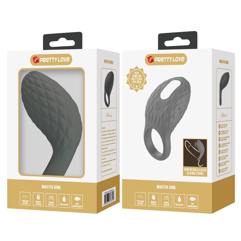 Pretty Love - Heloise Anillo Vibrador Con Memoria Gris
