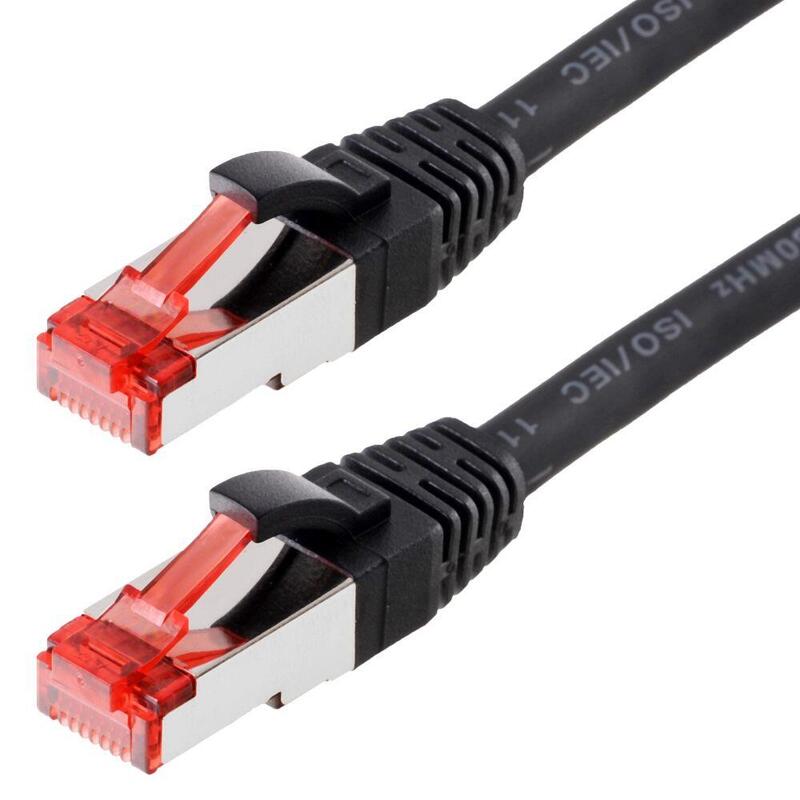 Helos Cable De Red S/Ftp Cat 6 Negro 10,0m