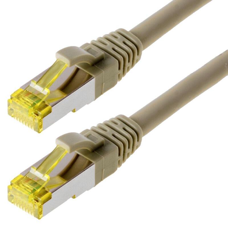 Helos Cable De Red S/Ftp Cat 6a Gris 0,25m