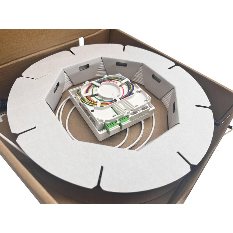 Helos Ftth-Anschlussset, Beidseitig Con Sc-Apc-Machon Vorkonfektioniert, 50m