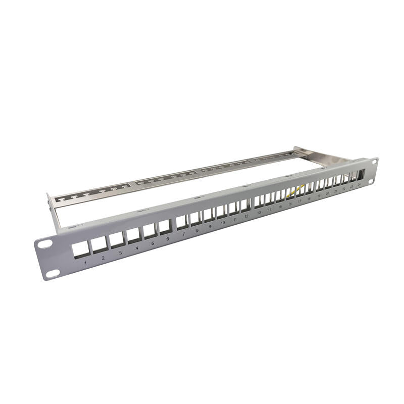 Helos Keystone - 19 Modulträger 1 He 24 Port, Entlastungsschiene, Gris