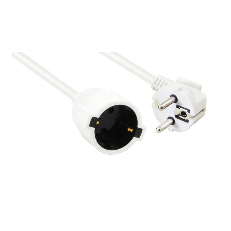 Helos Schutzkontakt-Cable Alargador, 3-Polig, Blanco, 10,0m