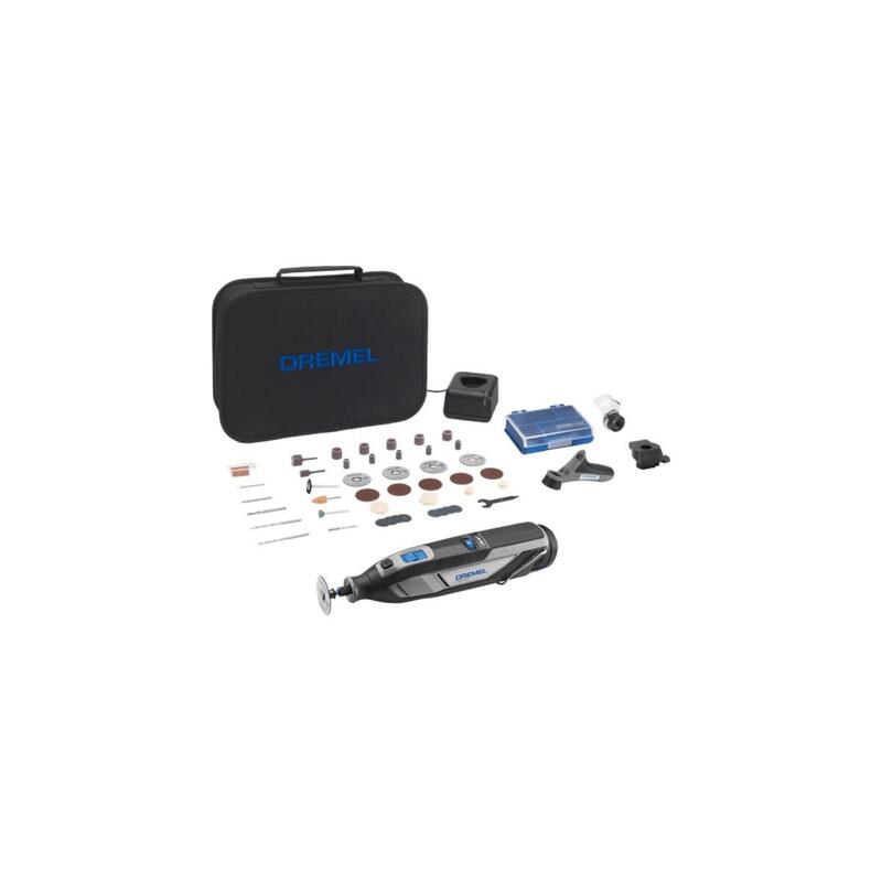 Herramienta Multifuncional Inalámbrica Dremel 8240-3/45, 12 Voltios Negro/Gris, Batería De Iones De Litio De 2 Ah, Accesorios De 45 Piezas, Bolsa Blanda F0138240jf