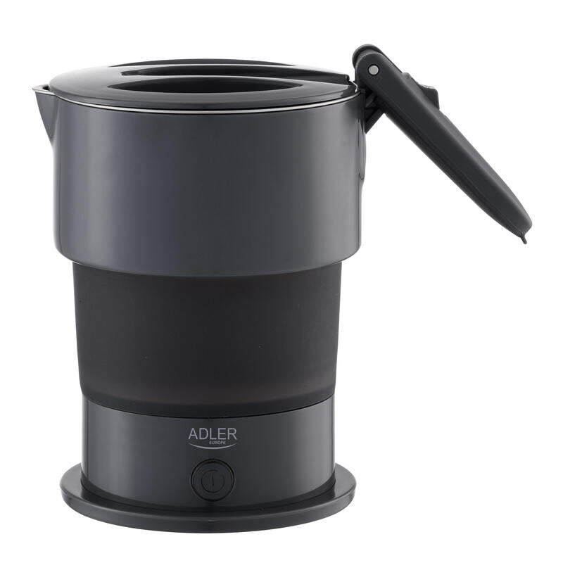 Hervidor De Agua De Viaje De Silicona Adler Ad 1377, 0,6 L, Gris