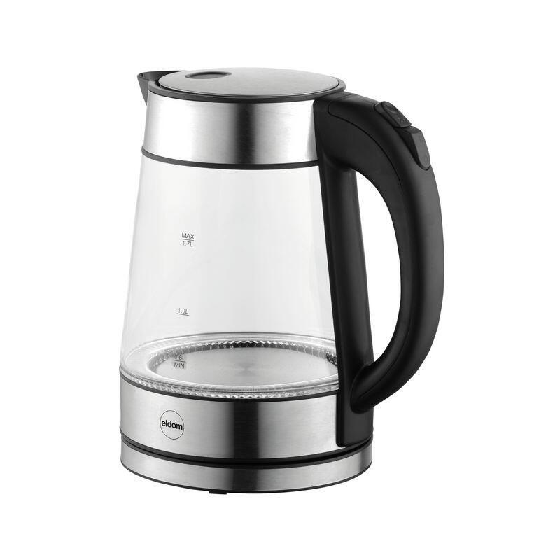 Hervidor De Vidrio Inalámbrico Eldom C420, 1,7 L, 2200 W