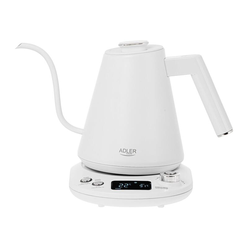 Hervidor Eléctrico Adler Ad 1349w Con Pico Largo, 1 L, Color Blanco