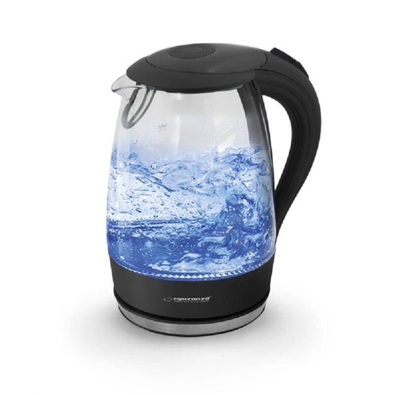 Hervidor Eléctrico Esperanza Ekk011k 1,7 L Vidrio/Negro 2200 W