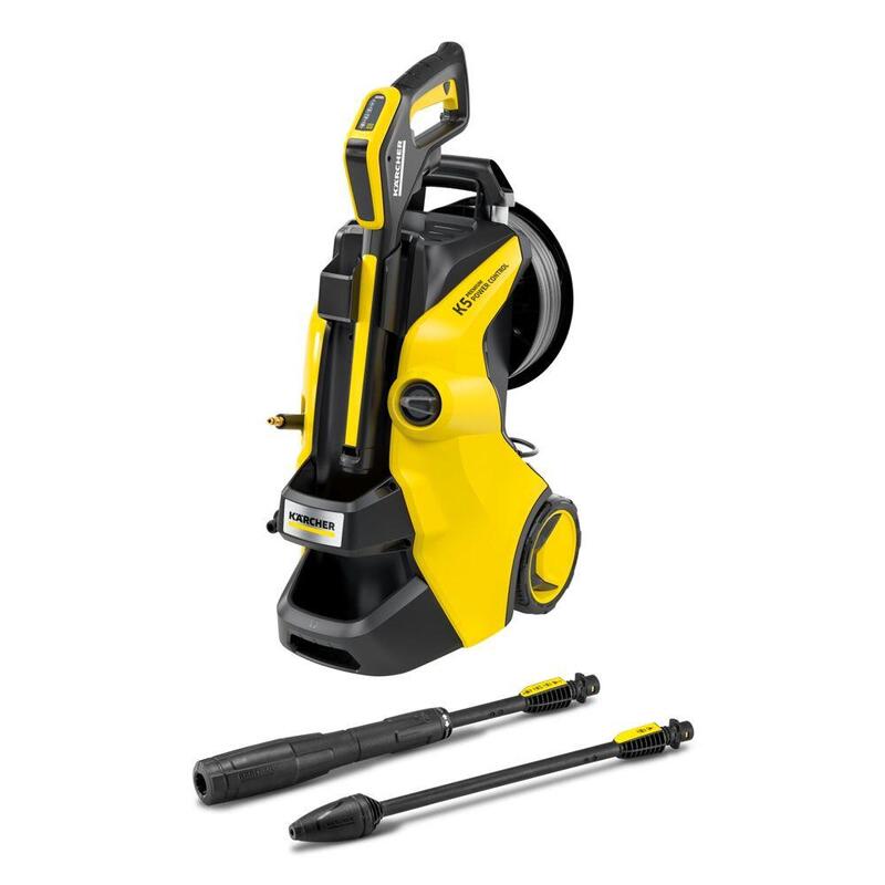 Hidrolimpiadora De Alta Presión Kärcher K 5 Premium Power Control Flex Amarilla/Negra, Con Boquilla Turbo Y Enrollador De Manguera 1.324-712.0