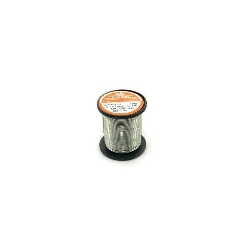 Hilo De Estaño 60% Sn, 40%Pb, 2% Flux 1mm Carrete 100g Est 107 Nimo