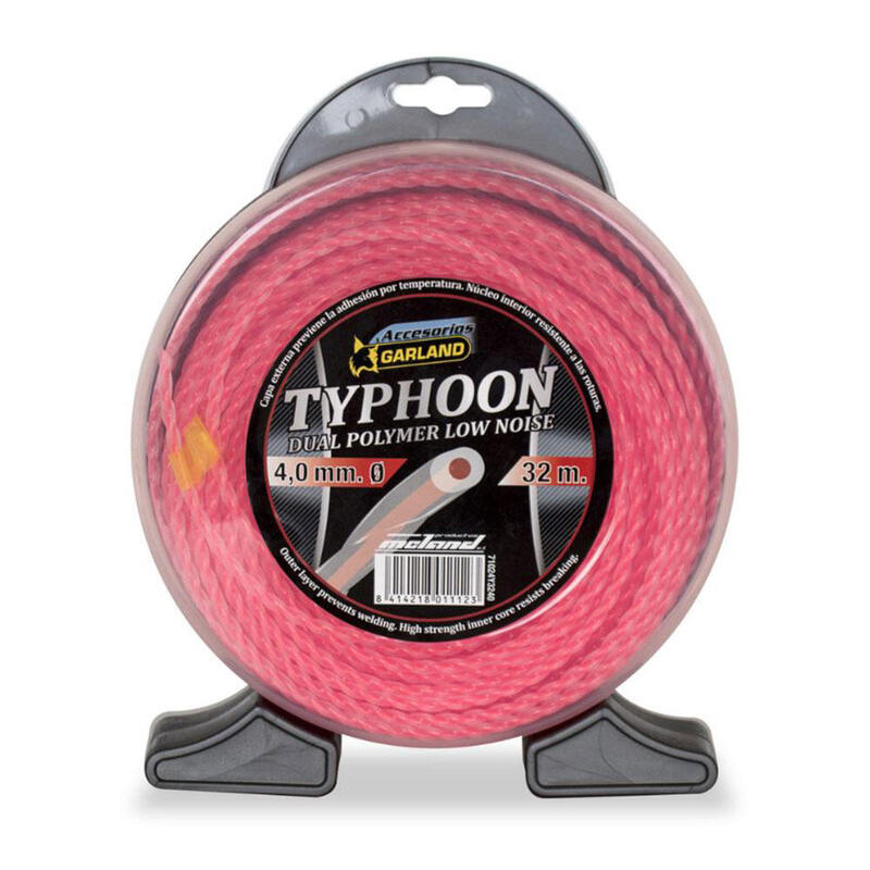 Hilo Para Desbrozadora Typhoon, Ovalado, Ø4,0 Mm, Dispensador 32 M