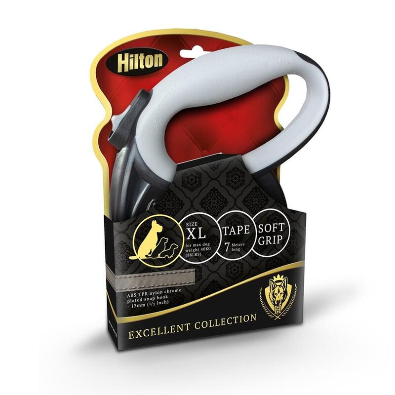 Hilton Smart Dog Xl (40 Kg) - Correa Retráctil - Negro-Gris - 7 M
