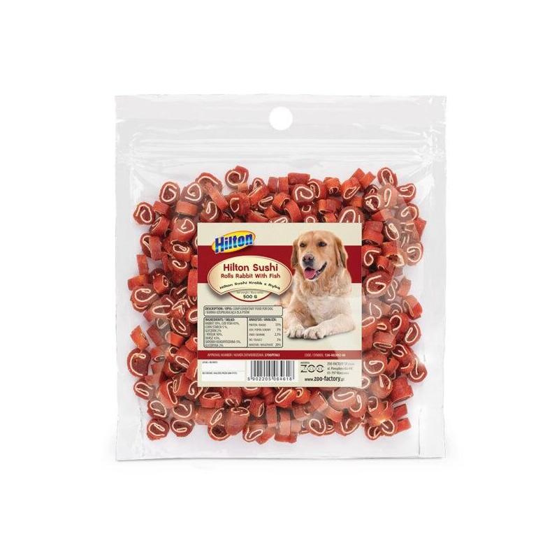Hilton Sushi Rolls Rabbit With Fish - Golosina Para Perros - 500 G