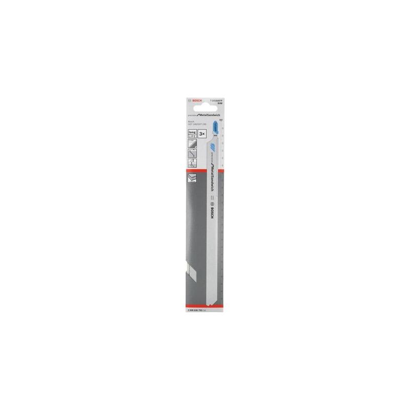 Hoja De Sierra Bosch Professional De Calar T 1018 Afp Precisión Para Sándwich De Metal, 250 Mm 3 Piezas 2608636793