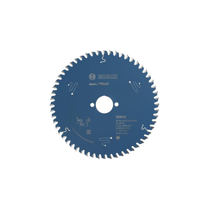 Hoja De Sierra Circular Bosch Professional Expert Para Madera, Ø 190 Mm, Diámetro 56z 30 Mm, Para Sierras Circulares Portátiles 2608644050