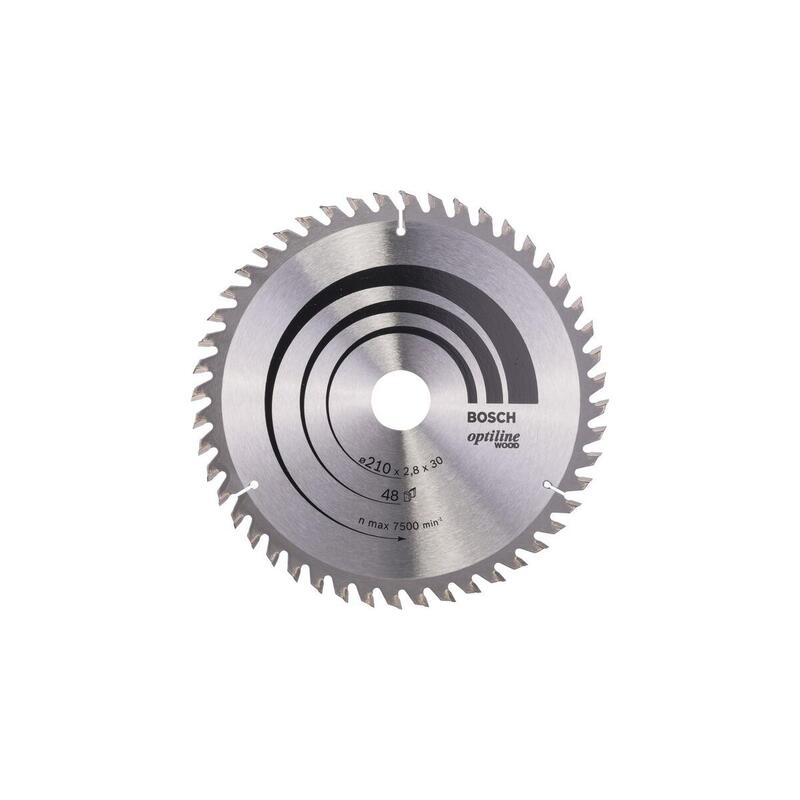 Hoja De Sierra Circular Bosch Professional Optiline Wood, Ø 210 Mm, Orificio 48z 30 Mm, Para Sierras Circulares Portátiles 2608640623