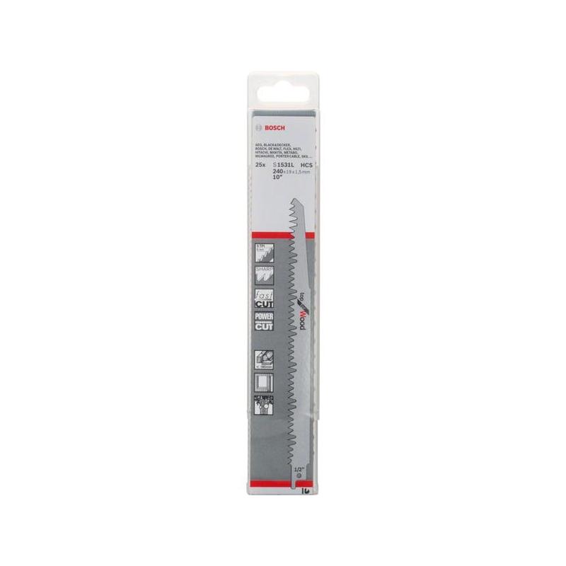 Hoja De Sierra De Sable Bosch S 1531 L Top For Wood, 240 Mm
