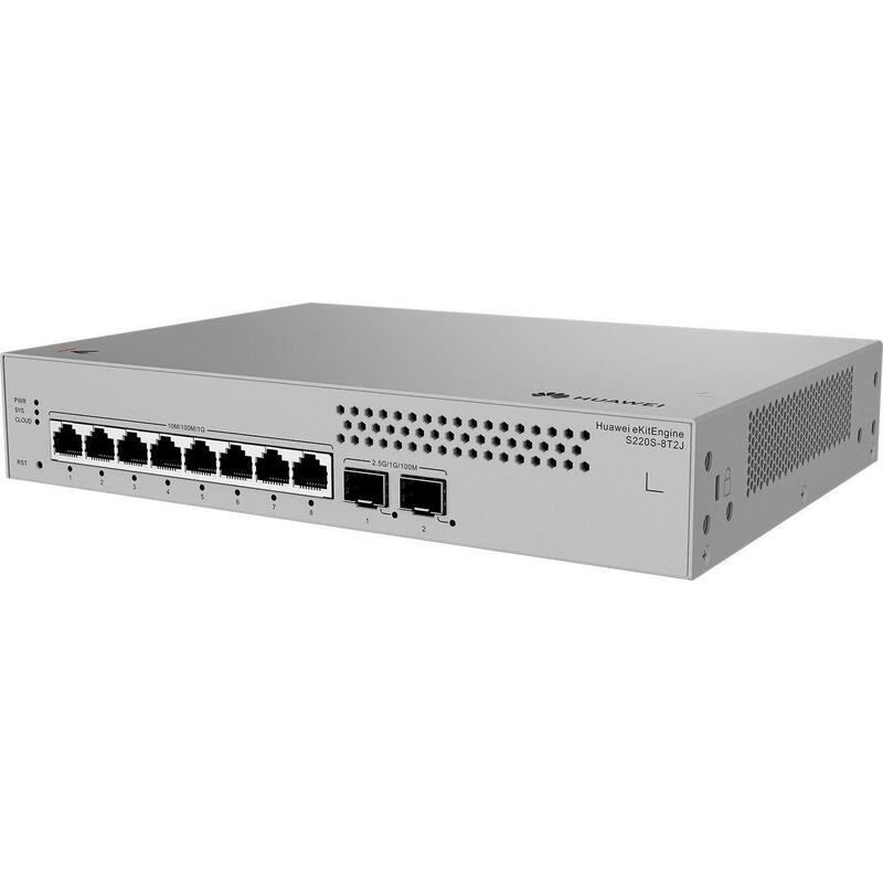 Huawei Data Communication,S220s 8t2j,S220s 8t2j,S220s 8t2j 8 10 100 1000base T Ports, 2 2.5ge Sfp Ports, Built In Ac Power, Fanless
