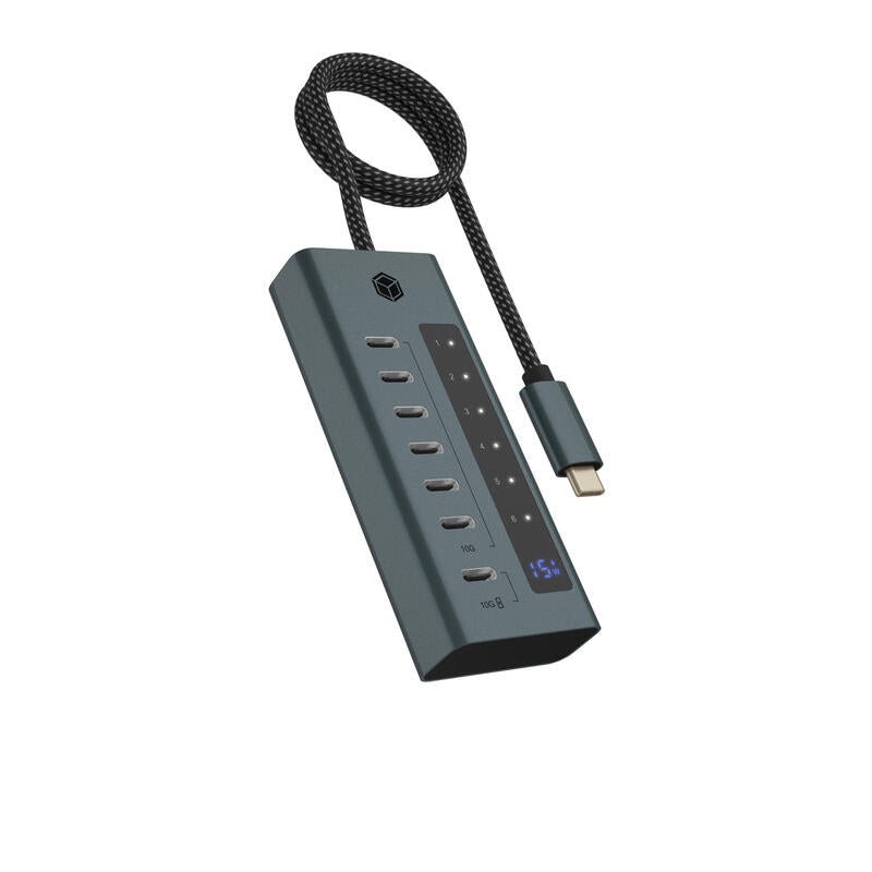 Hub 7-Port Icybox Hub Usb 3.2 Gen 2 Type-C Retail