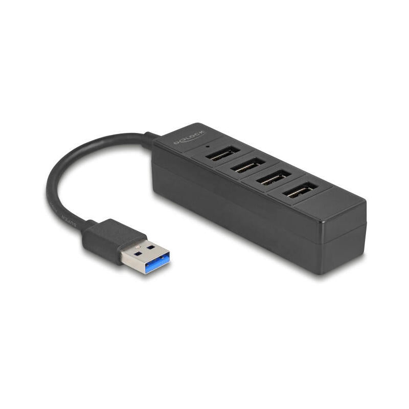 Delock Usb Hub 4 Port Usb 5 Gbps Con 4 X Usb Typ-A Hembra Negro