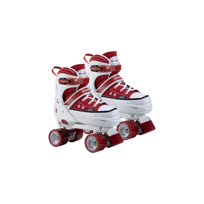 Hudora Patines Sobre Ruedas Talla 36-39, Patines Rojo/Blanco, Aspecto Deportivo 22072