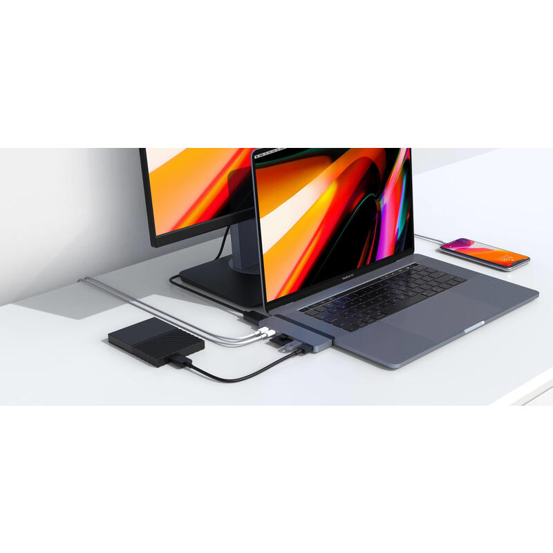 Hyper Duo 7-In-2 Macbook Pro Hub Silver