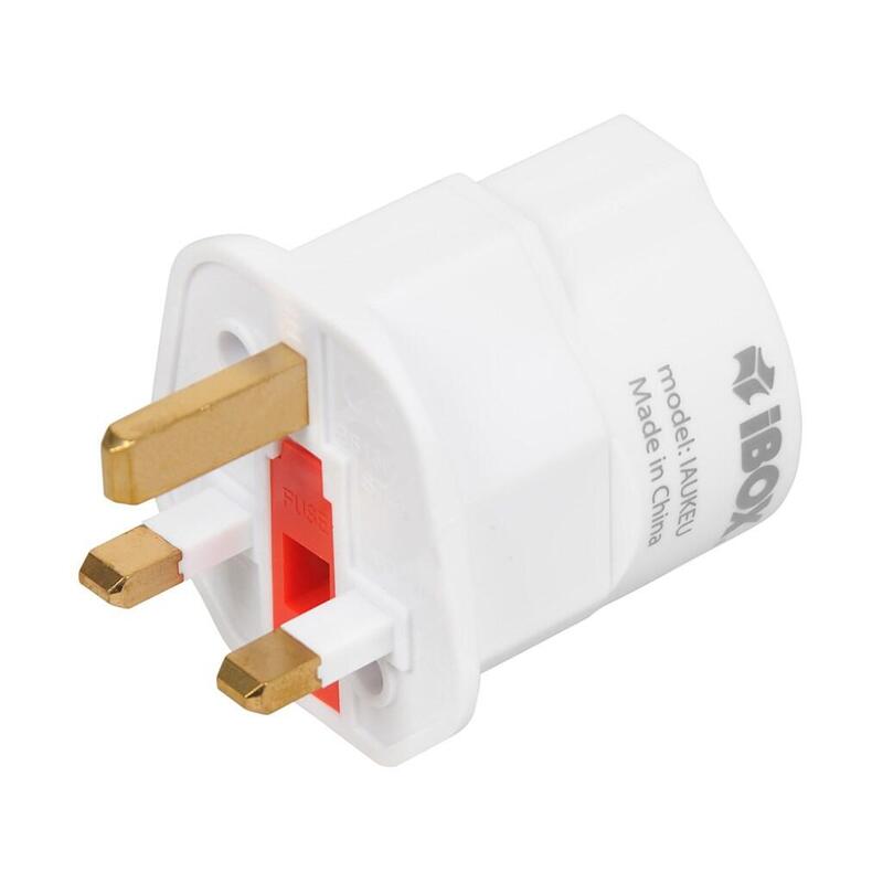 Ibox Adaptador De Vieje Uk To Eu Power Outlet Iaukeu