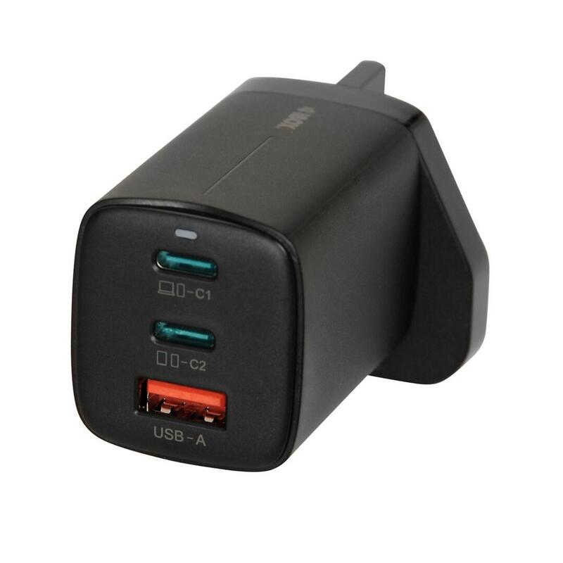 Ibox C-65 Negro, Cargador Universal Gan 65w Enchufe Del Reino Unido