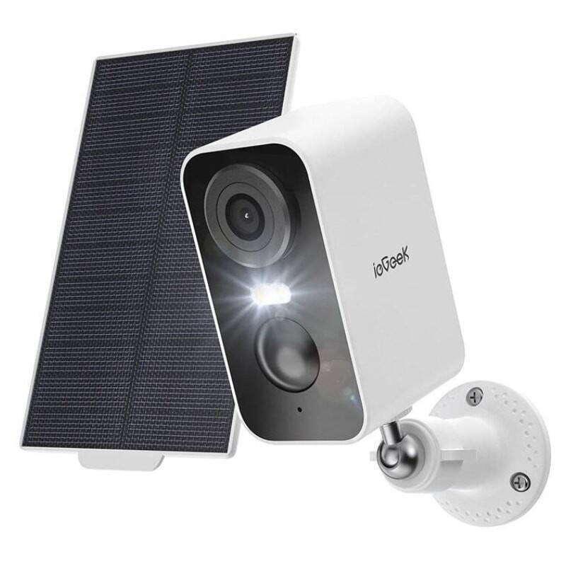Iegeek Zs-Gx3s 3mp/2k Wifi Ip65 Solar Blanco - Cámara De Seguridad Exterior