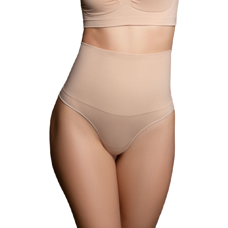 Bye-bra - Faja Sin Costuras Estilo Tanga Beige Talla Xl