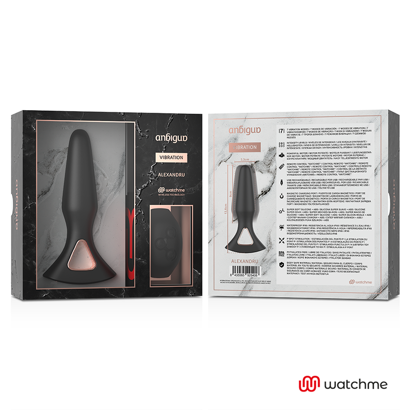 Anbiguo - Watchme Control Remoto Vibrador Plug Anal Alexandru