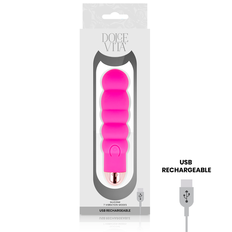Dolce Vita - Vibrador Recargable Six Rosa 7 Velocidades