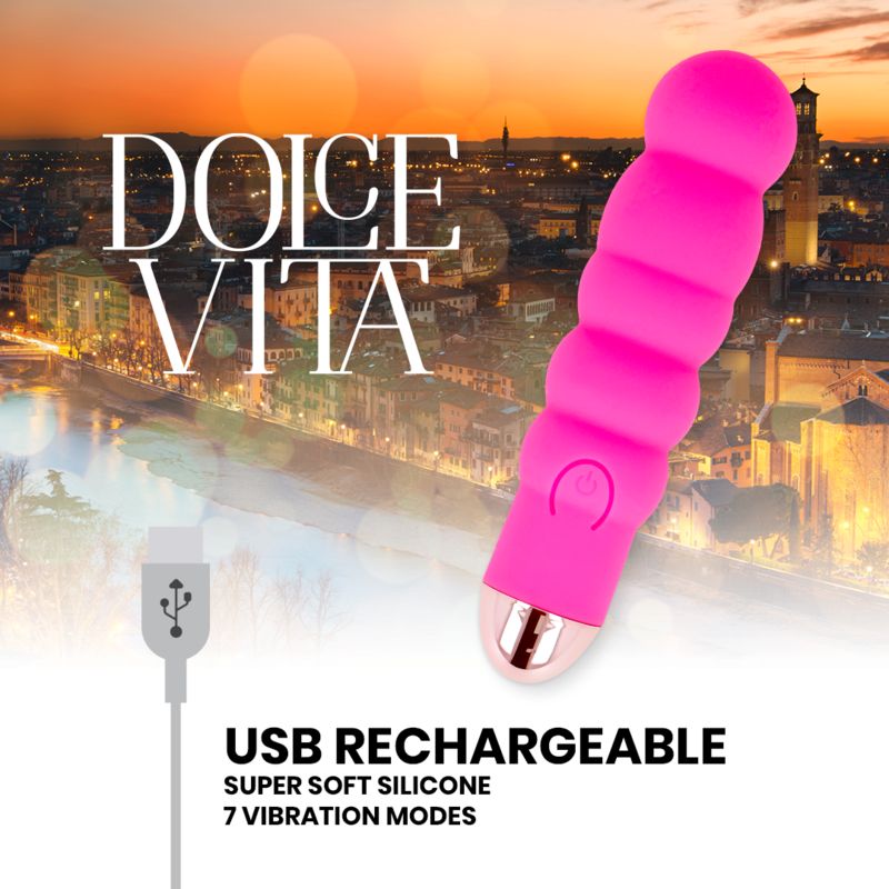 Dolce Vita Vibrador Recargable Six Rosa 10 Velocidades