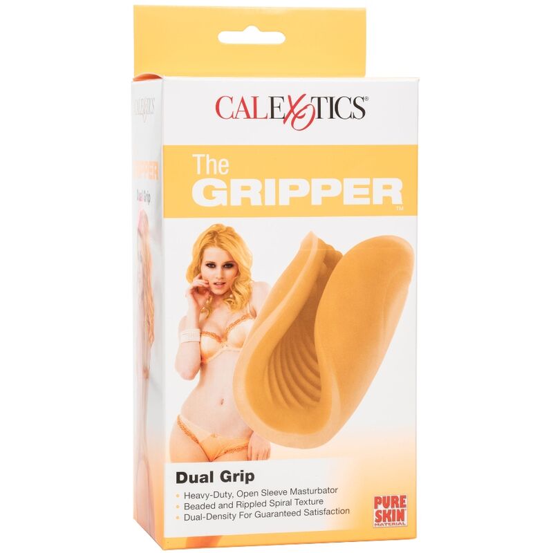 Calexotics - Beaded Grip Masturbador Texturado Naranja