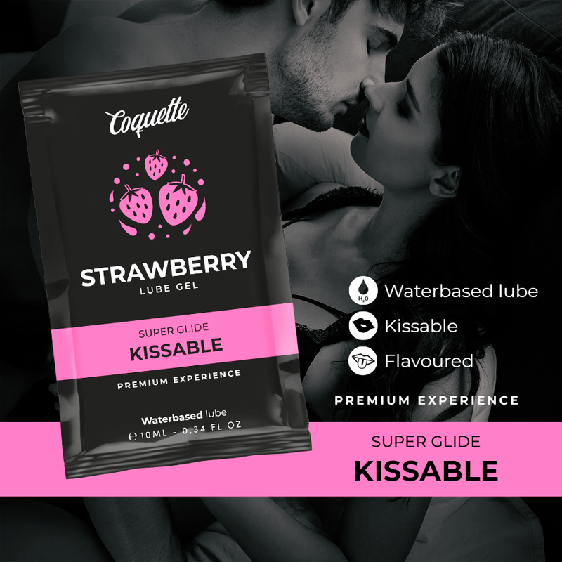 Coquette Chic Desire - Pocket Lubricante Kissable Base Agua Fresa 10 Ml